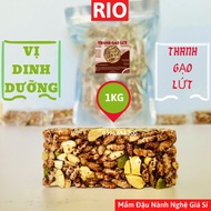 1kg Brown Rice Bar With Nutritional Nuts mix Cashew Nuts, Pumpkin Seeds, Brown Rice, Diet, Eatclean, Support Weight Loss.