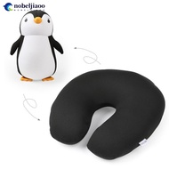 NOBELJIAOO 2 in 1 Deformable U-shape Travel Pillows Adult/Kids Penguins Cat Animal Shape Traveling C