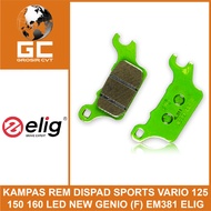 Front Disc Brake Pads for Vario Genio 110 125 150 160 Old New CBS ELIG SPORTS EM 381