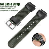 Nylon Watch Band for AE-1200WH SGW-300 AQ-S810W F91W W800H 18mm Canvas Bracelet Men Sports Black Gre