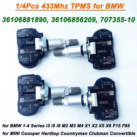 1/4Pcs 36106881890 6855539 For BMW Mini X5 F15 F85 X2 F39 F48 X6 F16 F86 Tire Pressure Sensor 433Mhz