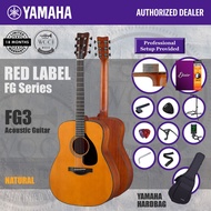 Yamaha Red Label FG3 Full Solid Dreadnought Acoustic Guitar with Hardbag - Natural