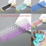 For 14inch ASUS Adol VivoBook S14 S430UN Soft Ultra-thin Silicone Laptop Keyboard Cover Protector