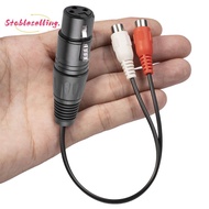 STABLESELLING XLR Splitter Cable, Plug and Play Dual RCA to 1 XLR 3PIN XLR Female to 2RCA Female Y S
