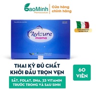 Vitamin tổng hợp cho bà bầu Avisure Mama hộp 60v gồm 2 hộp nhỏ