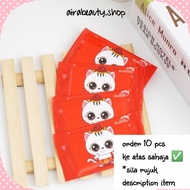 airabeauty.shop 1pack Cute Wet Tissue Borong Cute Free Gift Murah Cartoon Red Lucky Kitty Tisu Basah Tisu Baby Wipes