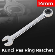 JETJO TOOLS 14mm Combination Wrench Chrome Vanadium CRV 14 mm Ratchet ModelRing