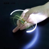 指尖陀螺指尖陀螺LED發光金屬創意減壓玩具手指陀螺旋筆上課無聊解壓神器
