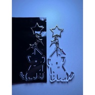 Ascii Art Digital Kitty cat keychain, Acrylic accessory for hanging backpacks and keys in Y2K Aesthe