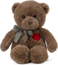 Small Teddy Bear with Heart Cute Brown Teddy Bear Stuffed Animal Soft Stuffed Bear Plush Bear Plushi