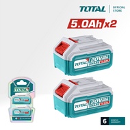 TOTAL Li-ion 5.0Ah Battery Pack (2 x 5.0Ah) Fits All Cordless Power Tools (20V) P20S TOSLI240464