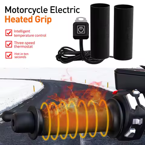 12V 3-Gear Motorcycle Electric Heated Grips Waterproof Thermal E-bike ATV Snowmobile Handlebar Cover