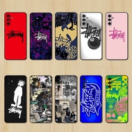 Soft black TPU case for Samsung A55 A35 M35 M55 M15 A16 S24 FE Plus Ultra HT37 stussy 8 ball Design 