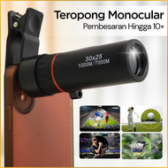 COD LUNA Teropong Monocular Zoom Telescope Compact 10X BAK4 / HP Lensa optik Zoom kamera handphone