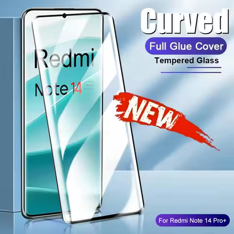 3D Curved Tempered Glass For Xiaomi Redmi Note 14 Pro Plus 5G Fully Cover Screen Protector Redmy Not