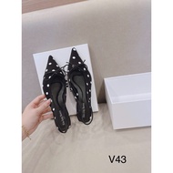 Polka dot flat pointed toe Sandal V42-43