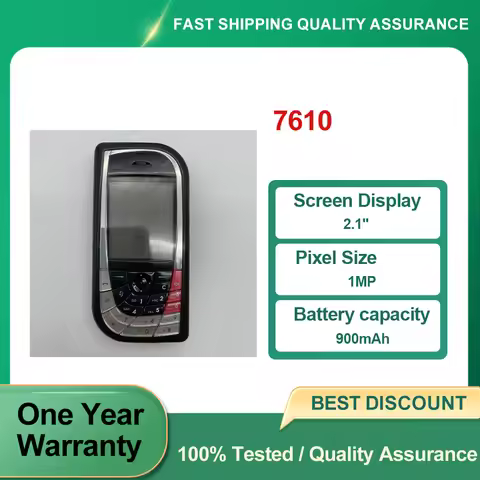 Refurbished Unlocked 7610 Original Bluetooth 1MP 2.1" inches Phone 2G Good Condition
