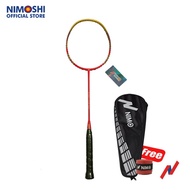 NIMO Raket Badminton NANO LYTE 100 + FREE Tas &amp; Grip Wave Pattern