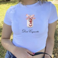 Coddled Diet Coke Meme Casual Cropped Tee