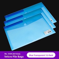 deli | A4 Transparent File Bag A5 Button Bag Colorful A5 Document Bag Side Zipper Storage Bag