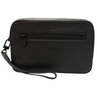 全新未使用商品 ▼LOUIS VUITTONM14910 Pochette Kasai Monogram Shadow 手拿包 黑色 法國製造 男士 帶盒子和防塵袋