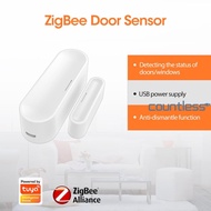 Tuya APP Door Open/Closed Detectors Security Protection ZigBee Alarm Detector 2.4GHz Wireless Window Door Gate Sensor for Indoor [countless.sg]