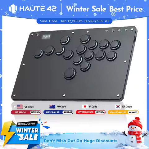 Haute42 Controle Arcade Joystick Hitbox Controller Button Rim Hitbox Leverless Arcade Controller For