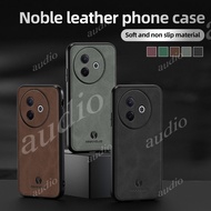 Vivo Y39 5G 2025 Matte Plain Leather Phone Case For Vivo Y39 NFC VivoY39 5G 2025 Metal Car Magnetic 