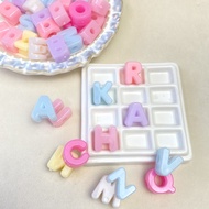 20mm Acrylic Letter Beads Candy Color DIY KitLarge Hole Alphabet Beads for Jewelry MakingBraidingKey