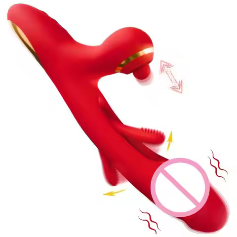 2 in 1 Tongue Licking Vibrator G Spot Clitoris Stimulator Adults Toys Rotating Clitoris Stimulator M