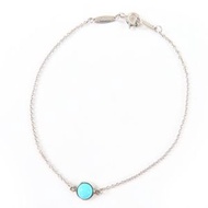 狀況極佳的 TIFFANY & Co. Tiffany 顏色 by the Yard 925 綠松石 19cm 手鍊，銀色和藍色，帶防塵袋，重 1.1 克。