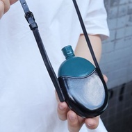 lemaire風格隨行酒壺包頭層牛皮酒壺包戶外隨身酒壺穿搭神器配飾