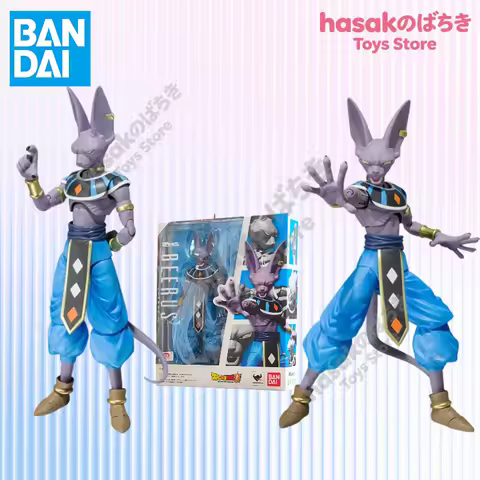 100% Original Bandai SH Figuarts SHF Beerus Dragon Ball Super Anime Action Collection Figures Model