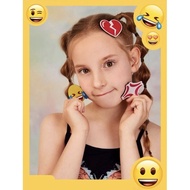 >< Hair Accessories Set Of 5 Pieces Stickers Emojis Y2K Style 90s 80s Cartoons