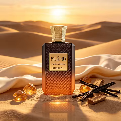Khadlaj Island Vanilla Dunes Unisex Extrait De Parfum Spray 3.4 Ounce - Ideal Holiday Gift