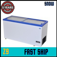 Snow 540L Flat Glass Sliding Lid Freezer Concealed High Efficiency Compressor SNOW LY 600GL FLAT GLA