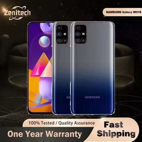 Original Samsung Galaxy M31s 4G LTE Mobile Phone Dual SIM 6.5'' 6GB RAM 128GB ROM 64MP+12MP+5MP Fing