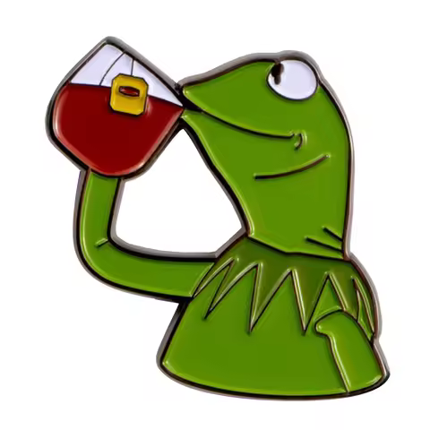 Kermit The Frogs Meme - "But That's None of My Business" Enamel Pin Funny Sarcastic Gift