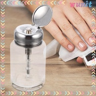 [Wunit] Glass Bottle Glass Pump Dispenser Bottle for Nail Polish Remover Lubricants