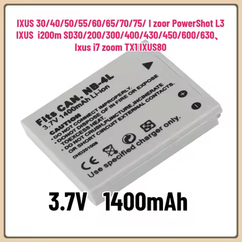 3.7V 1400mah Camera Battery NB-4L NB4L NB 4L for Canon IXUS 30 40 50 55 60 65 80 100 Power Shot SD10