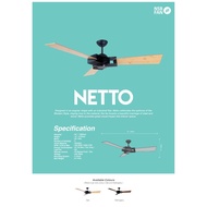 NSB VENTO NETTO 54 INCH DESIGNER DC CEILING FAN WOODEN BLADES (MADE IN TAIWAN)