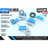 FULL SET EX5 EX5 DREAM WAVE100 WAVE 100 NTN ORIGINAL FULL SET HIGH PERFORMANCE HEAVY DUTY RACING BEA