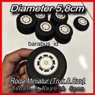 Miniature Truck Bus Wheels Diameter 5.8cm 6cm/ 1 Set of 4 Wheels By HL Store