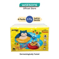 CAREDYN Pokemon 3 Ply Facial Tissue Travel Soft Pack (With 4 Designs) 50s x 4