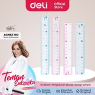 Deli Cute Design School Ruler/ School Straight Edge 15cm, 6Inch/ 20cm 8inch Metric and inch graduati