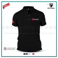 Polo T Shirt Sulam Beats by Dr. Dre Headphone TWS Studio Wireless Ear Buds ANC Baju Lelaki Cotton Fa