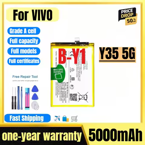 B-Y1 for VIVO Y35 5G Mobile Phone Battery 0 Cycle High Quality High Capacity Battery Replacement Bat