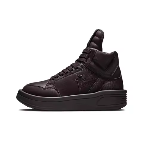Rick Owens DRKSHDW X Converse TURBOWPN Skateboard Shoes Unisex High Top Chocolate A01290C