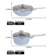 Shogun Smart Cookware Set – Induction Saucepan & Wok with Glass Lids | Induction Frypan & Wok | Kitc