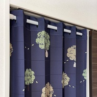 Noren ม่านหีบเพลง Kobo Ghibli เพื่อนบ้านของฉัน Totoro ม่าน Tirai Pembatas Ruangan พลิกงาช้างสีน้ำเงิ